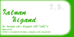 kalman wigand business card